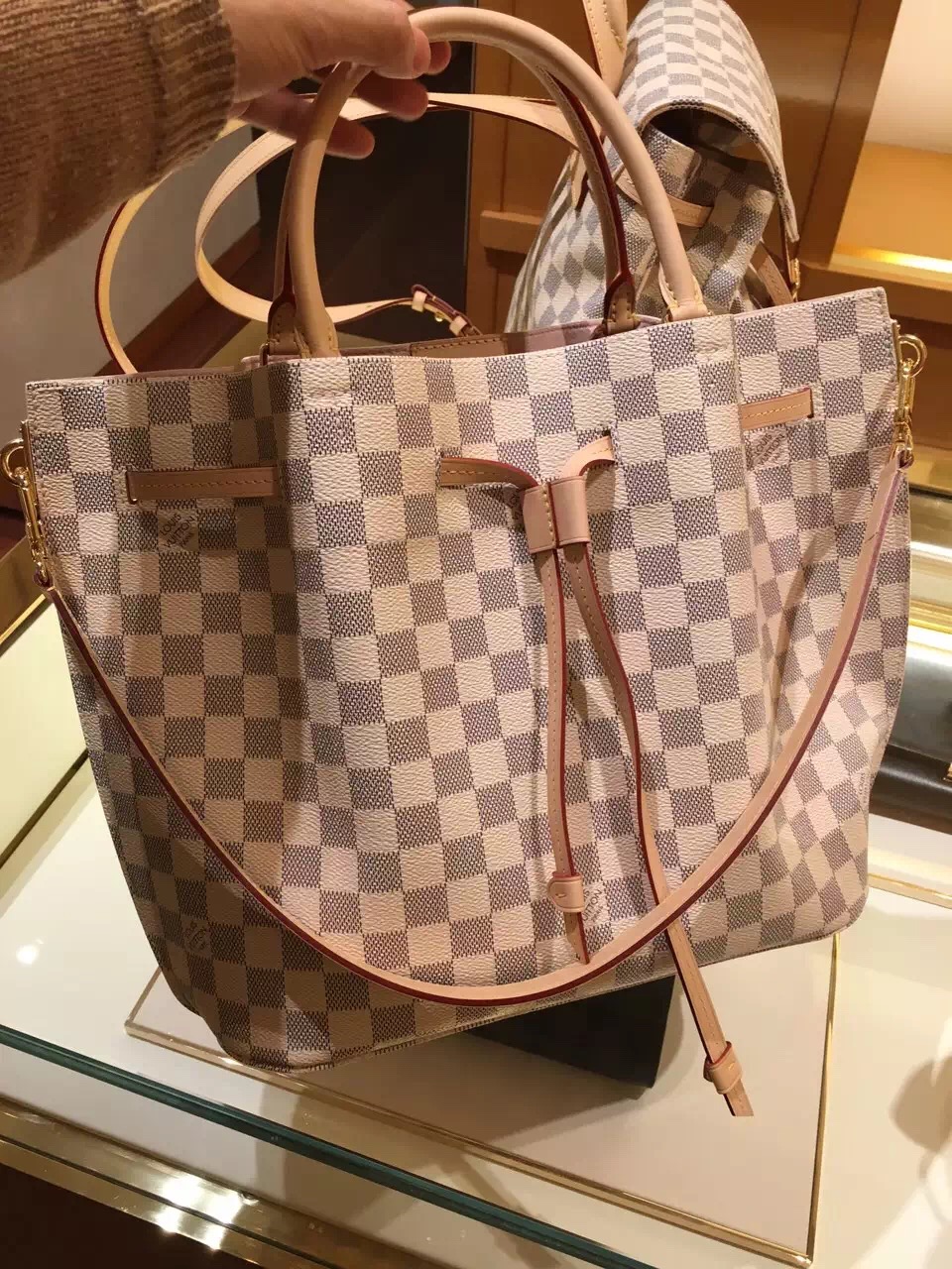 Authentic Louis Vuitton Damier Azur Girolata Bag N41579